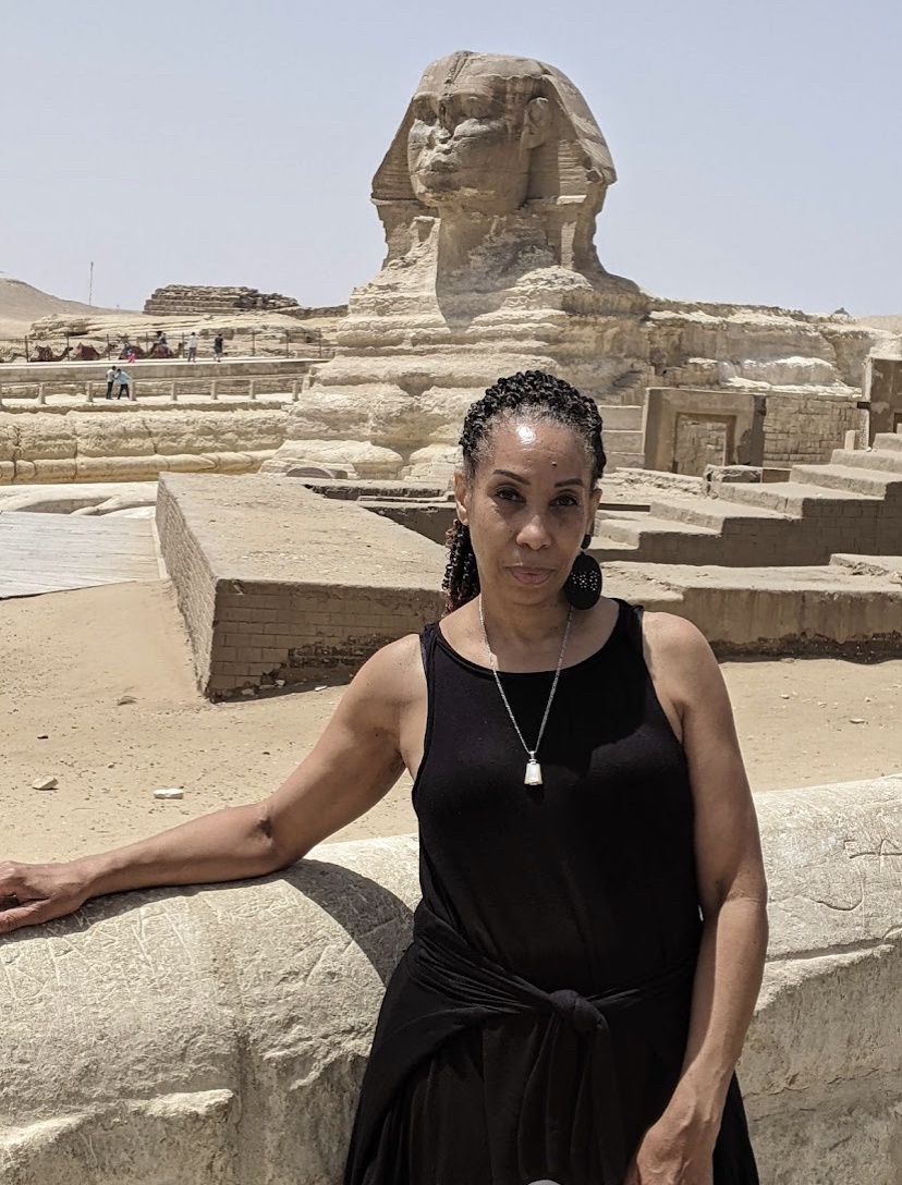 Portrait in front of the Sphinx