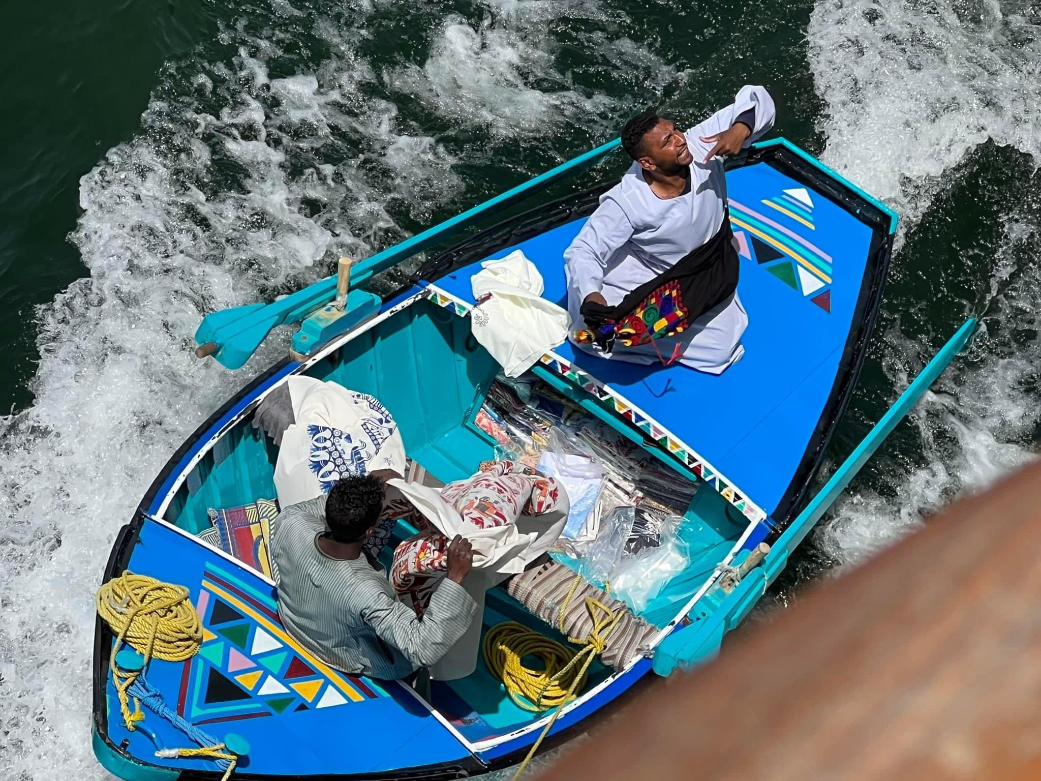 Nile river boat vendors